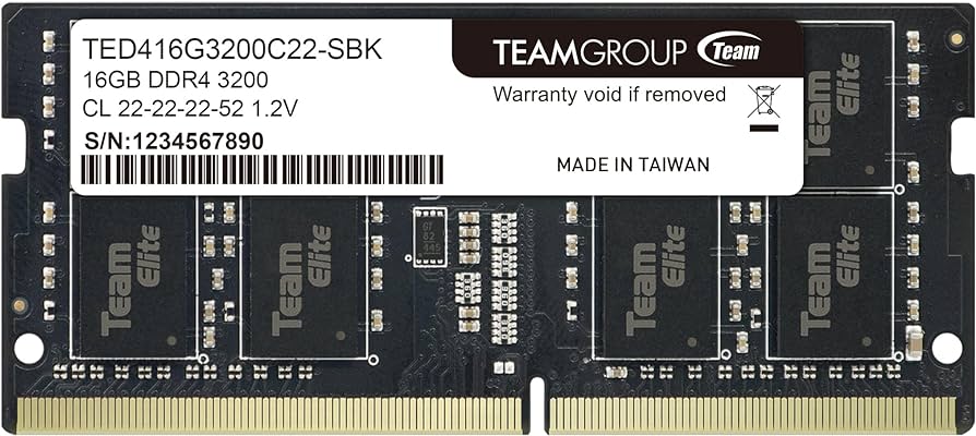 Team Group Elite TED416G3200C22-S01 16 GB 3200 MHz DDR4 Memory Module Team Group Elite TED416G3200C22-S01 16 GB 3200 MHz DDR4 Memory Module